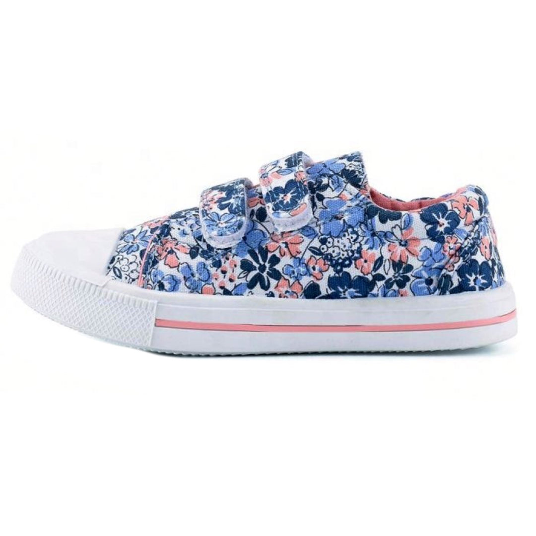 Charlie Canvas Loafer in Blue Floral